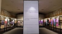 Sala do Museu, início da exposição Entrada do Museu com Linha do Tempo da Exposição 150 Anos do TJRS - Desafios e Conquistas.